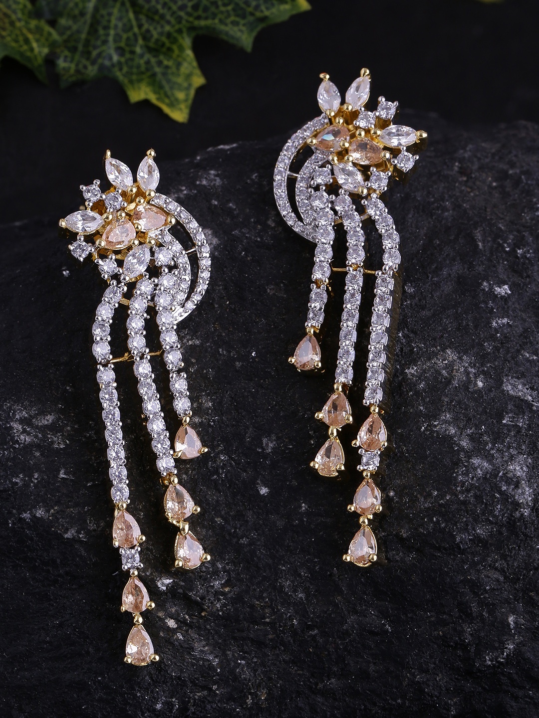 

Voylla Gold-Plated Handcrafted Drop Earrings