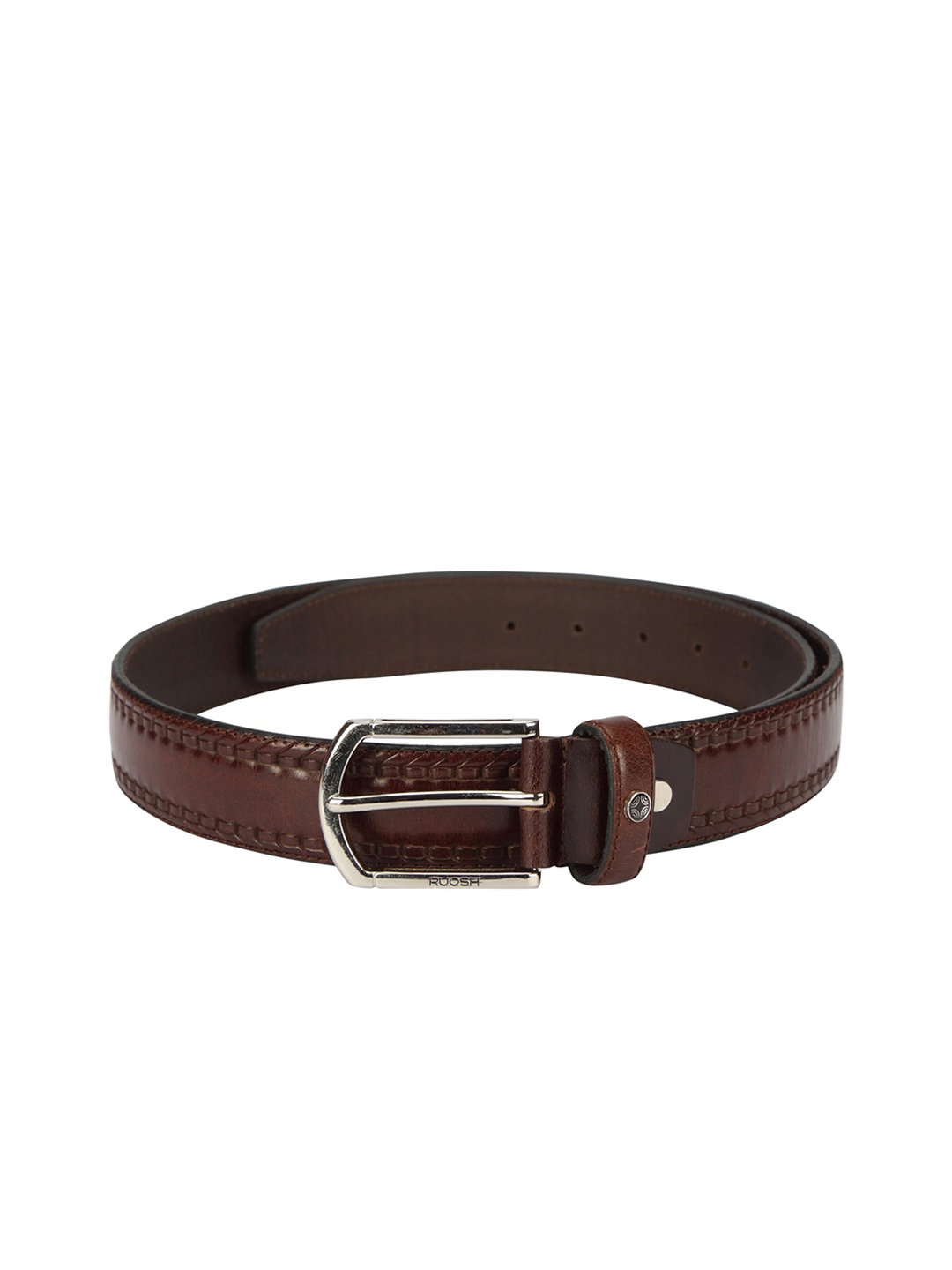 

Ruosh Men Brown Textured Leather Belt