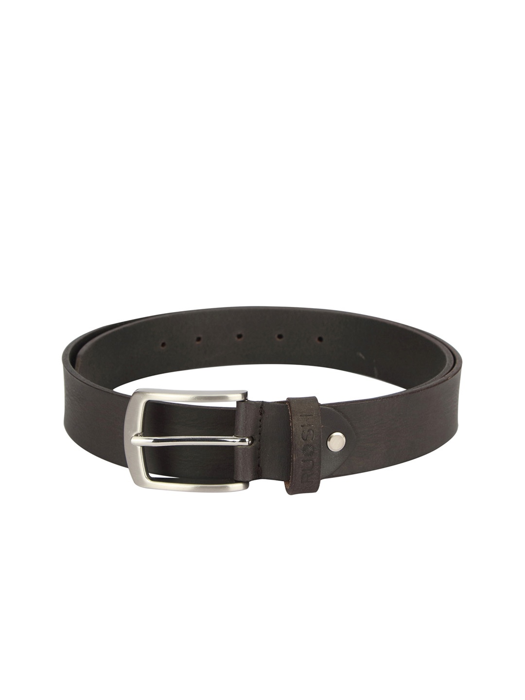 

Ruosh Men Black Solid Leather Belt