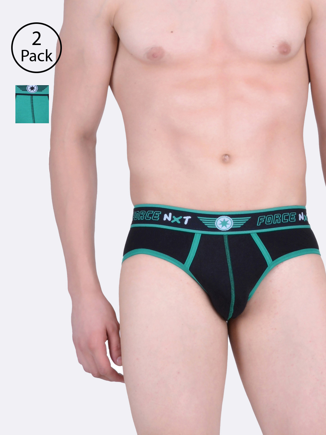 

Force NXT Men Pack of 2 Assorted Solid Assorted Briefs MNFL-32-PO2