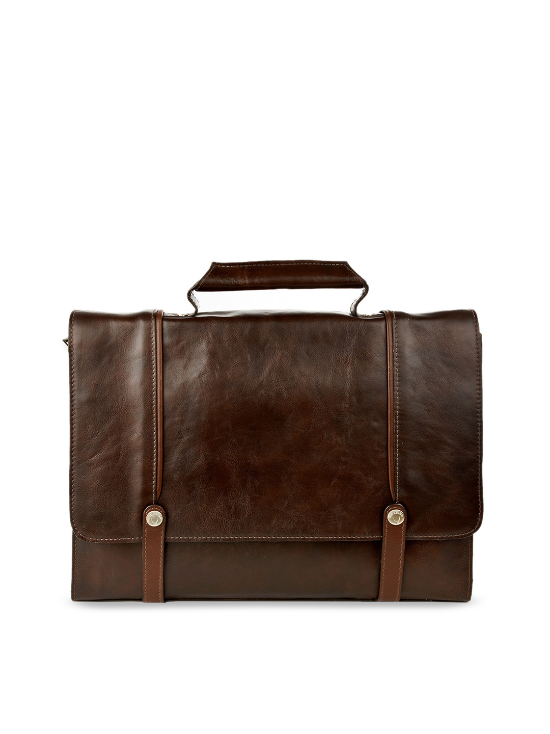 

Hidesign Men Brown Solid Messenger Leather Bag