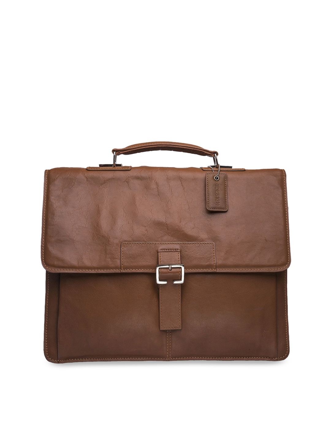 

Hidesign Men Tan Solid Leather Messenger Bag