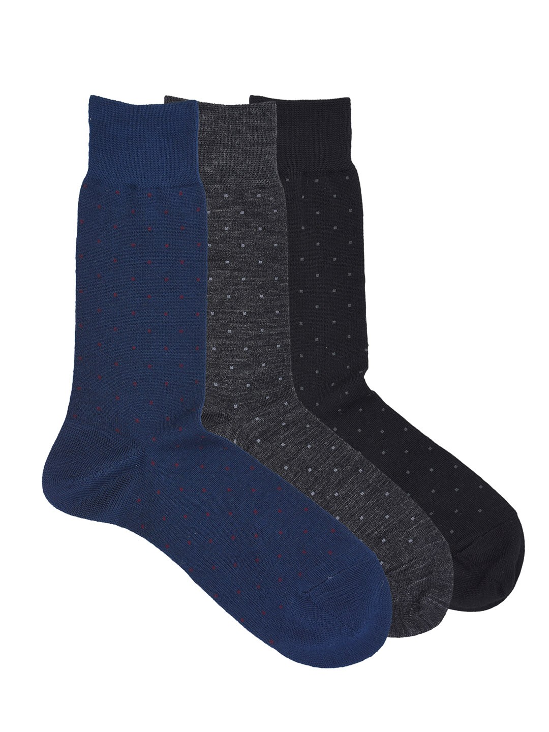 

Balenzia Men Pack of 3 Assorted Calf-Length Socks