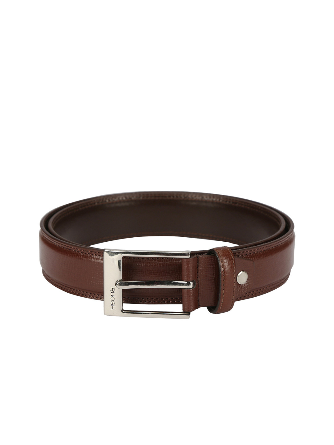 

Ruosh Men Brown Textured Leather Belt
