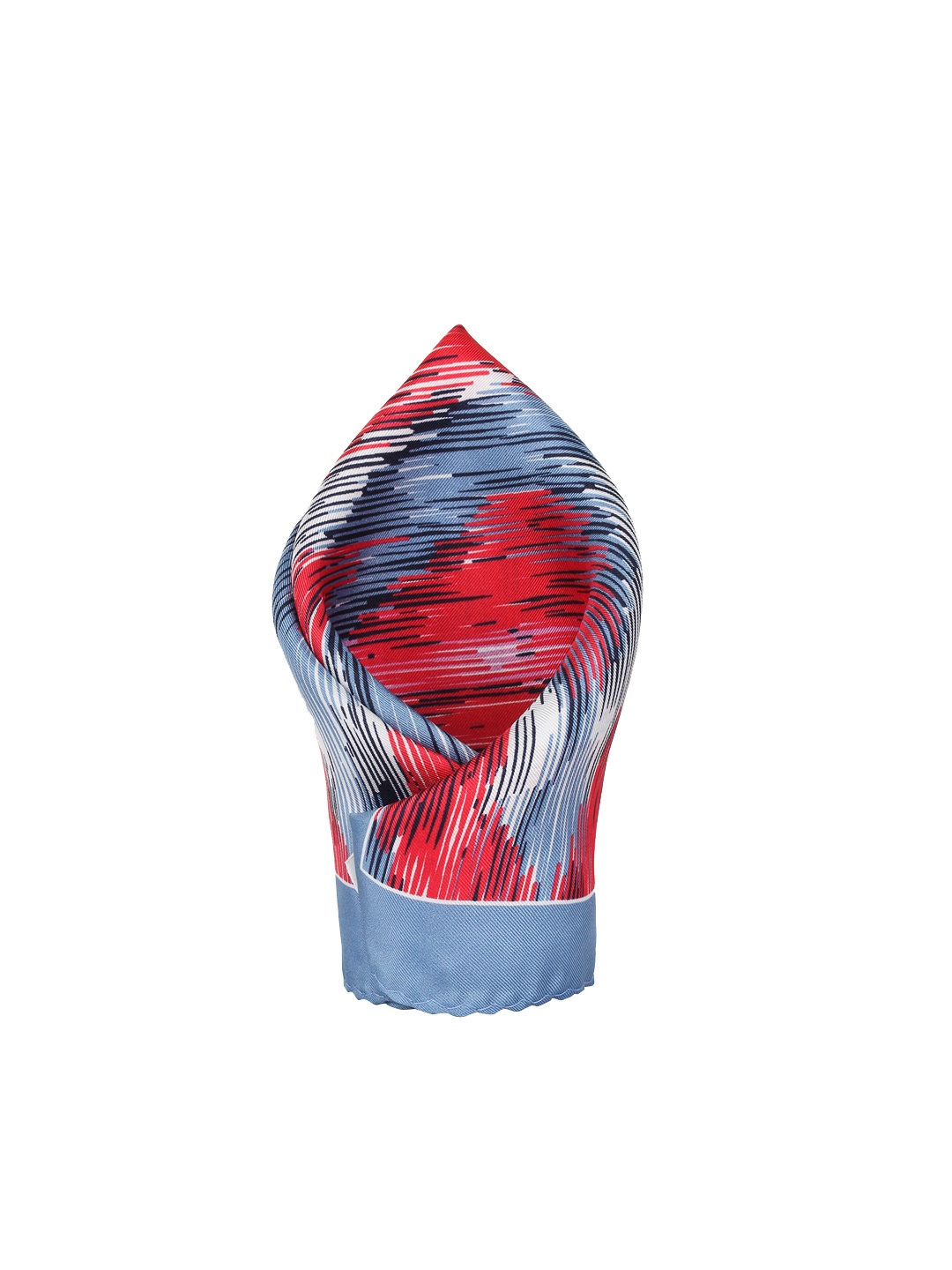 

Alvaro Castagnino Men Blue & Red Printed Silk Pocket Square