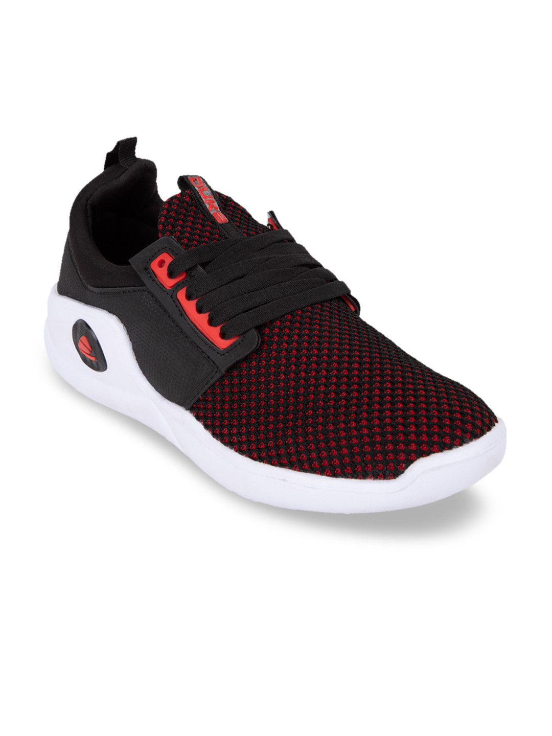 

Duke Men Black Textile Running Shoes