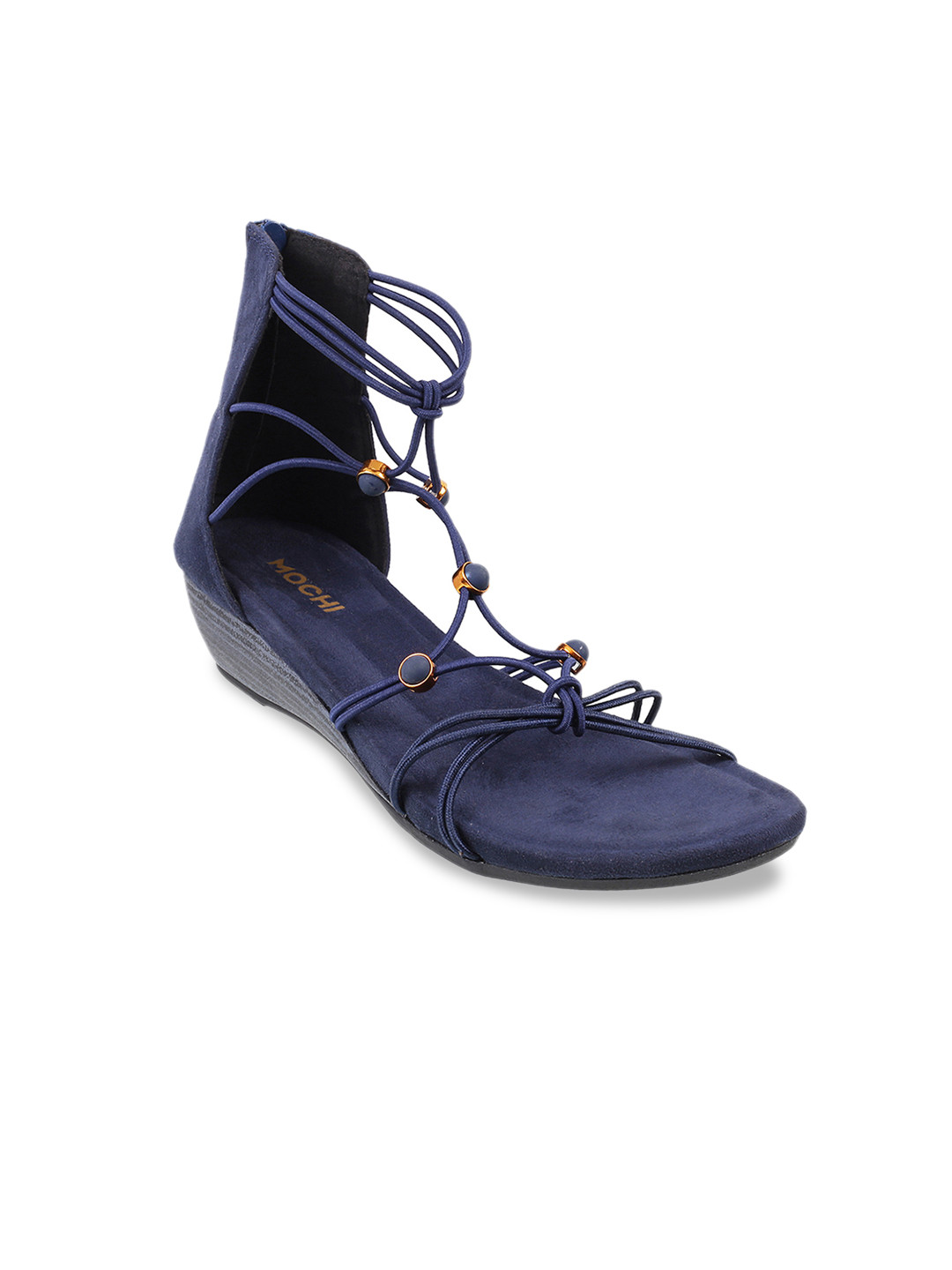 

Mochi Women Blue Solid Gladiators
