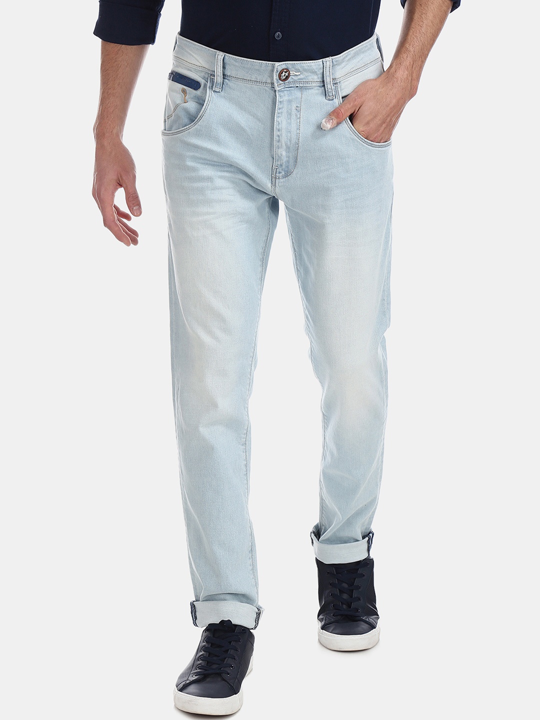 

Ed Hardy Men Blue Slim Fit Mid-Rise Clean Look Stretchable Jeans