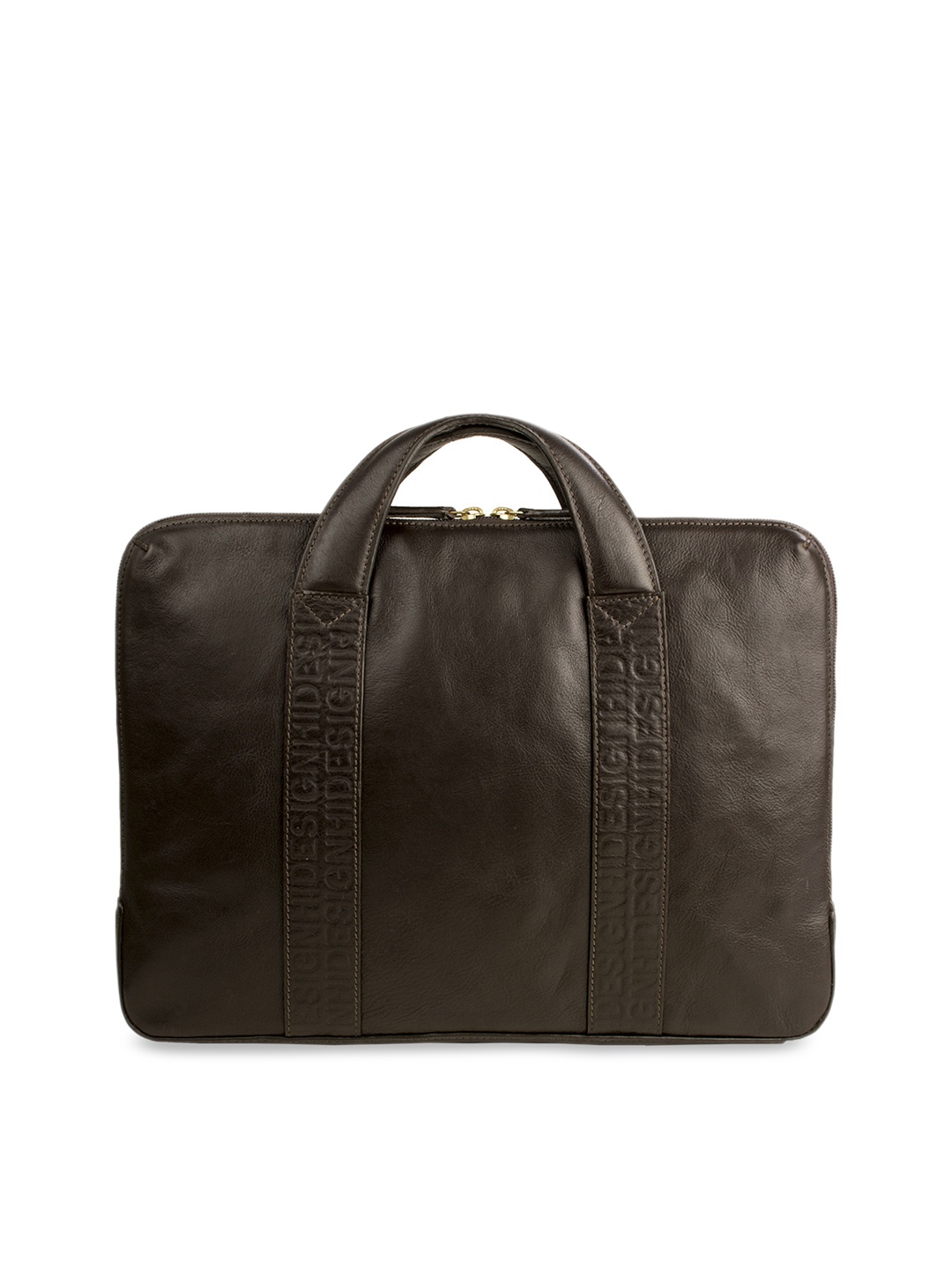

Hidesign Men Brown Solid Leather Laptop Bag