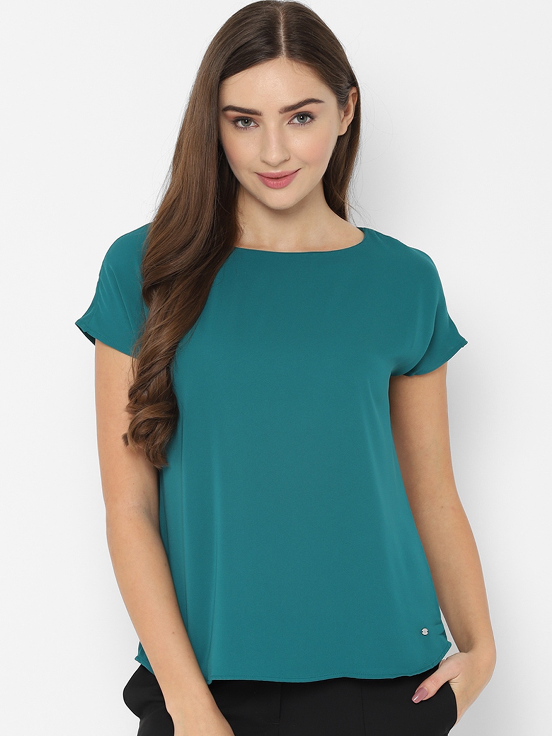 

Allen Solly Woman Green Solid Top