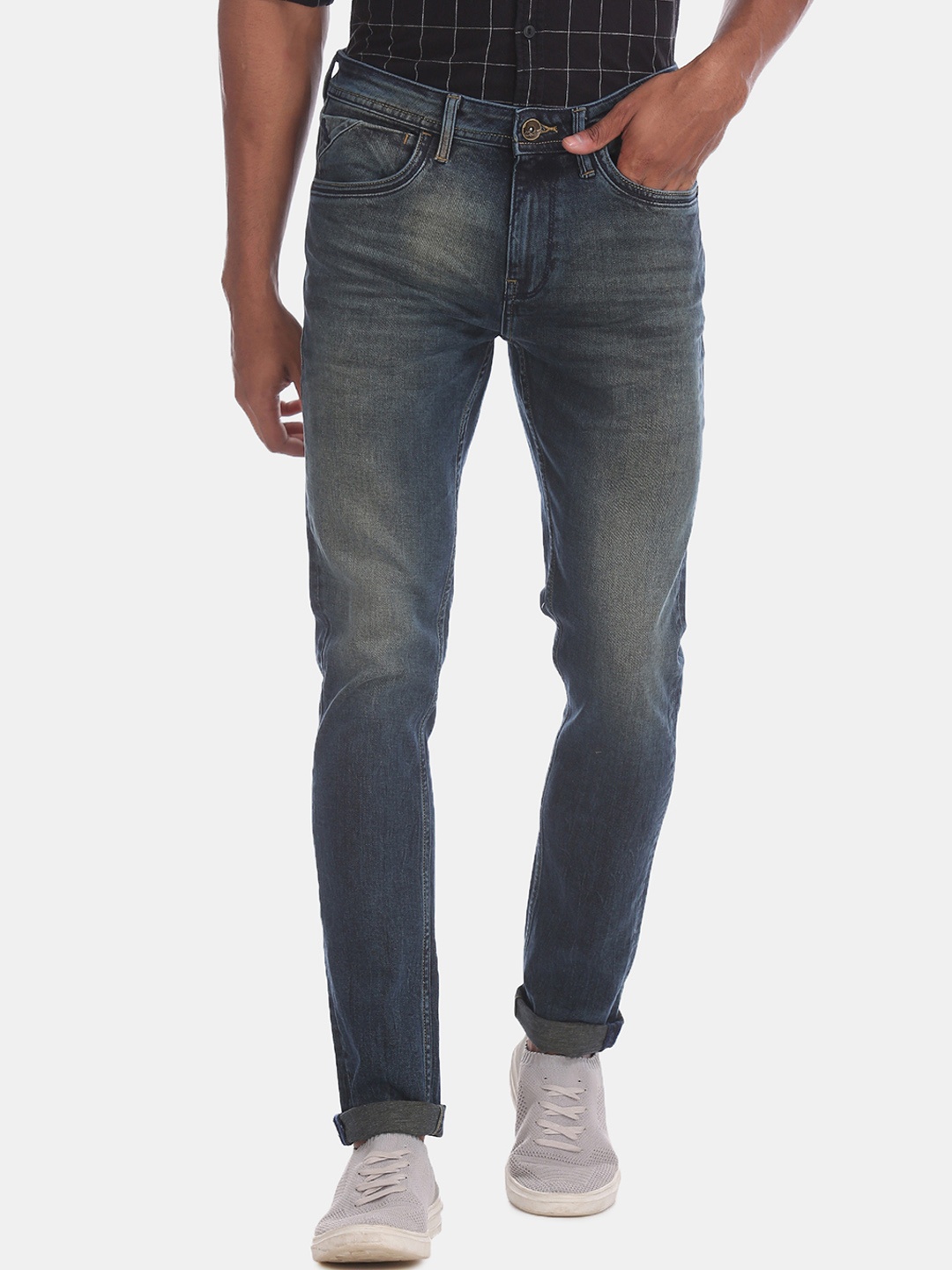 

Ed Hardy Men Blue Slim Fit Mid-Rise Clean Look Stretchable Jeans