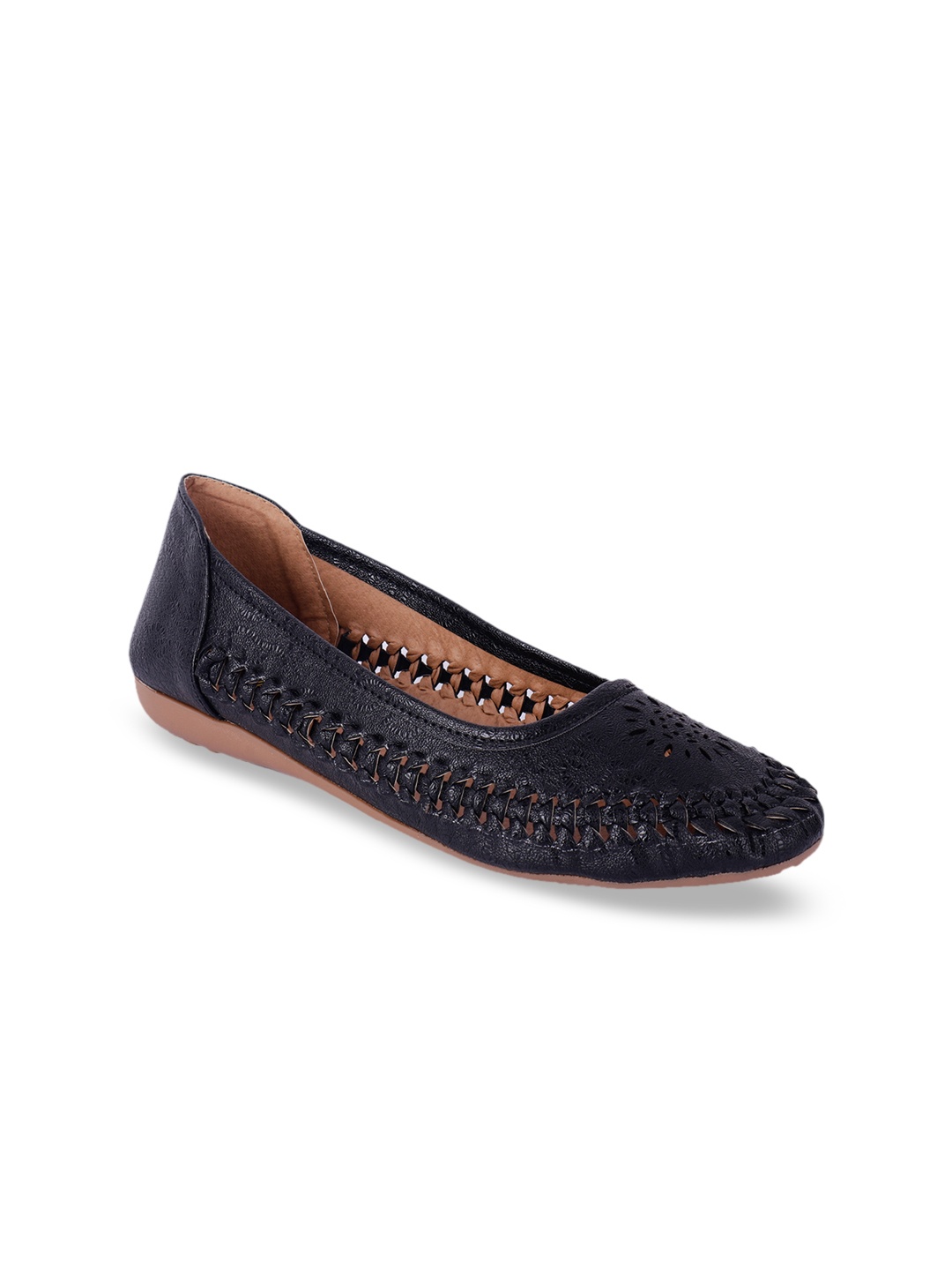 

WOMENS BERRY Women Black Solid Ballerinas