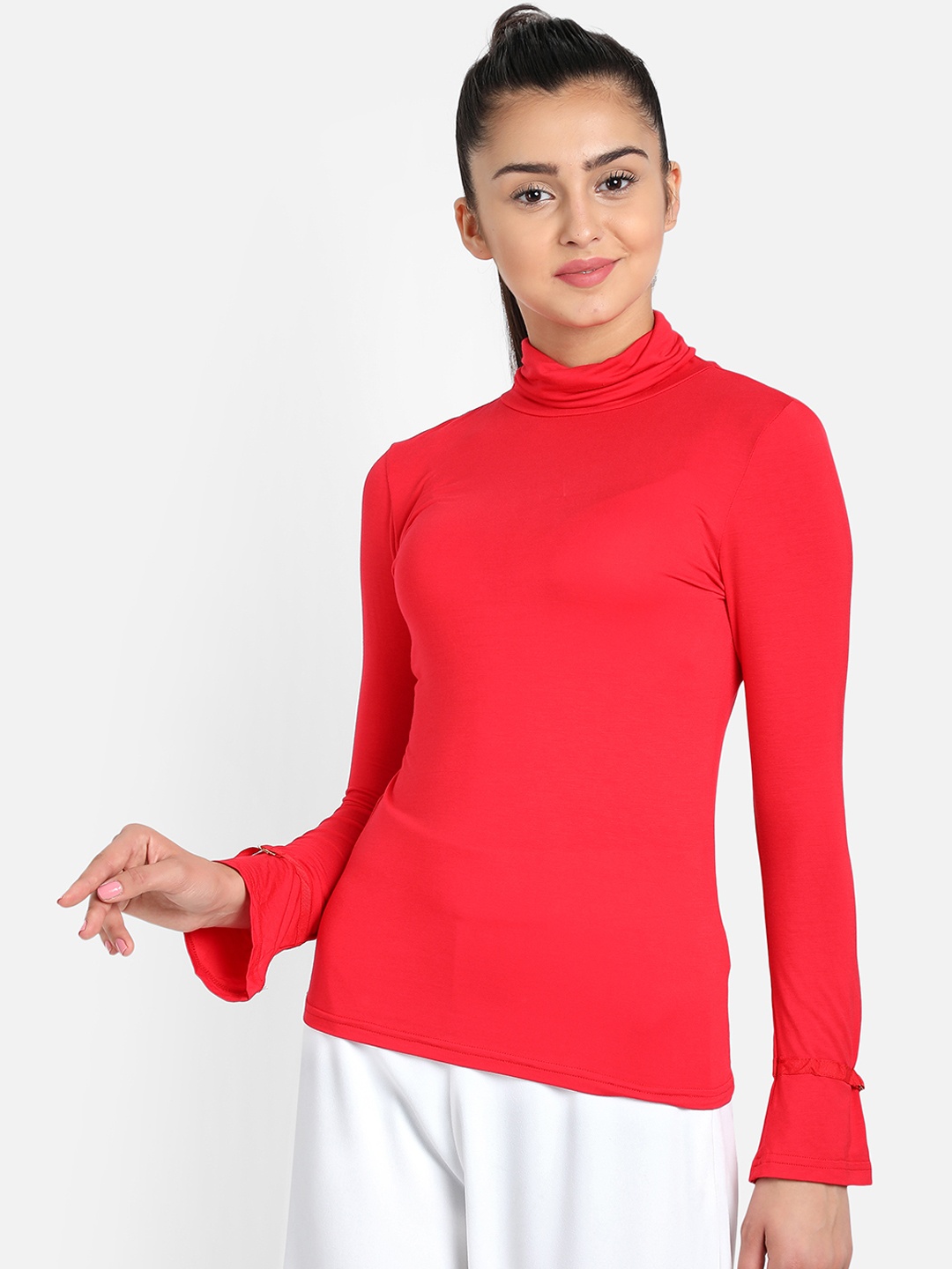 

COVER STORY Women Red Solid Top