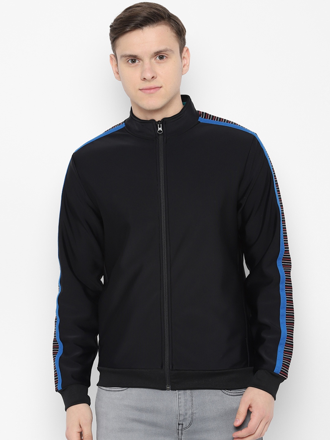 

Allen Solly Sport Men Black & Blue Solid Sweatshirt