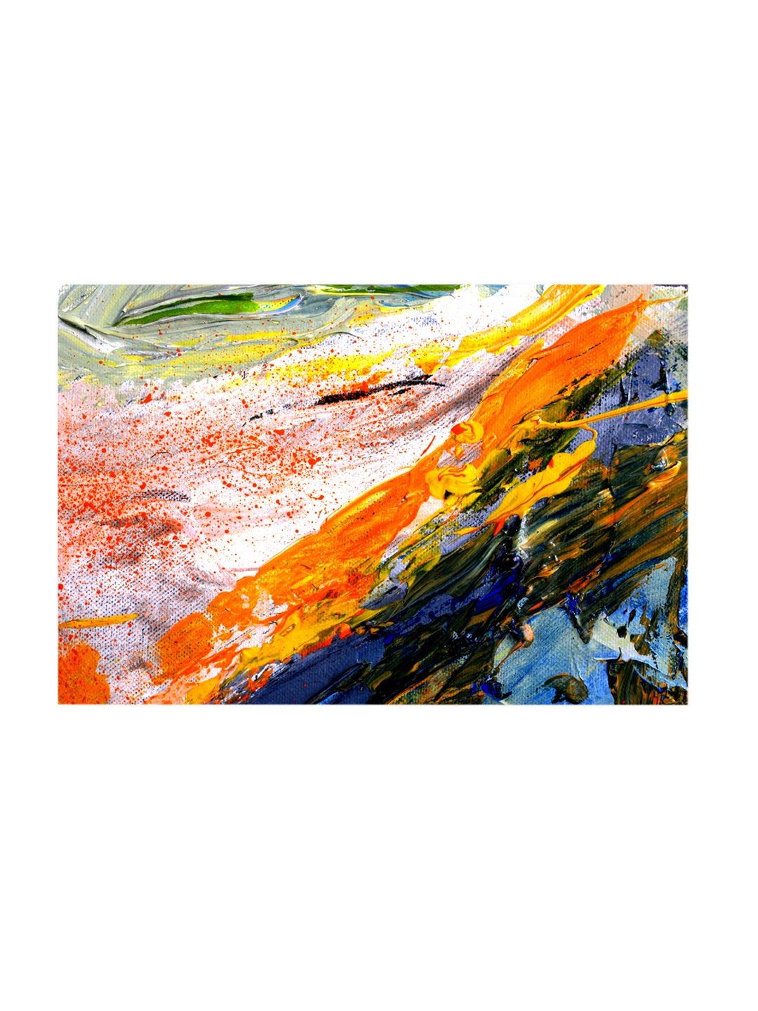

999Store Multi Color Hand-Painted Abstract Wall Painting