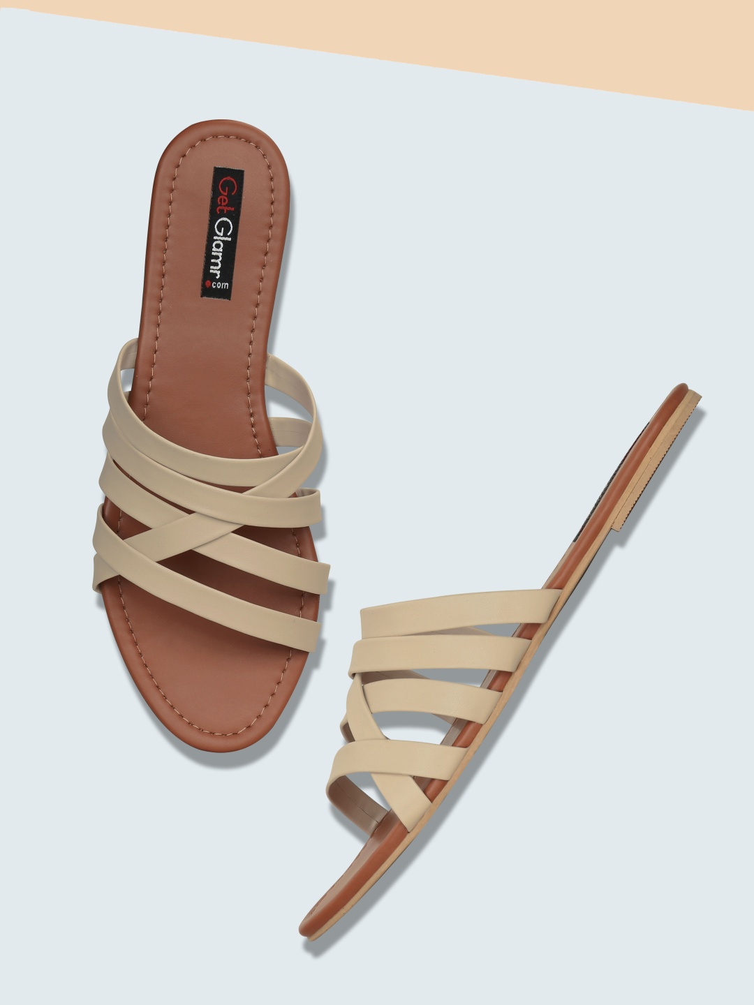 

Get Glamr Women Beige Solid Open Toe Flats