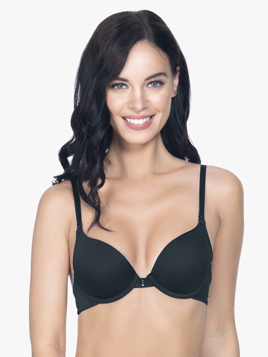 

Amante Solid Padded Wired Perfect Lift Level 1 Push Up Bra BRA14507, Black