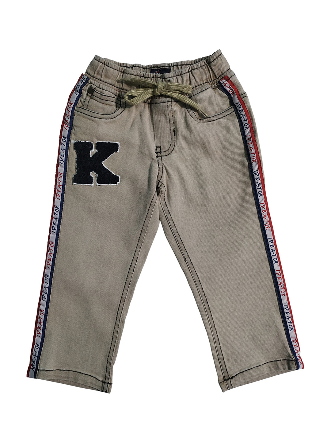 

KiddoPanti Boys Beige Regular Fit Mid-Rise Clean Look Jeans