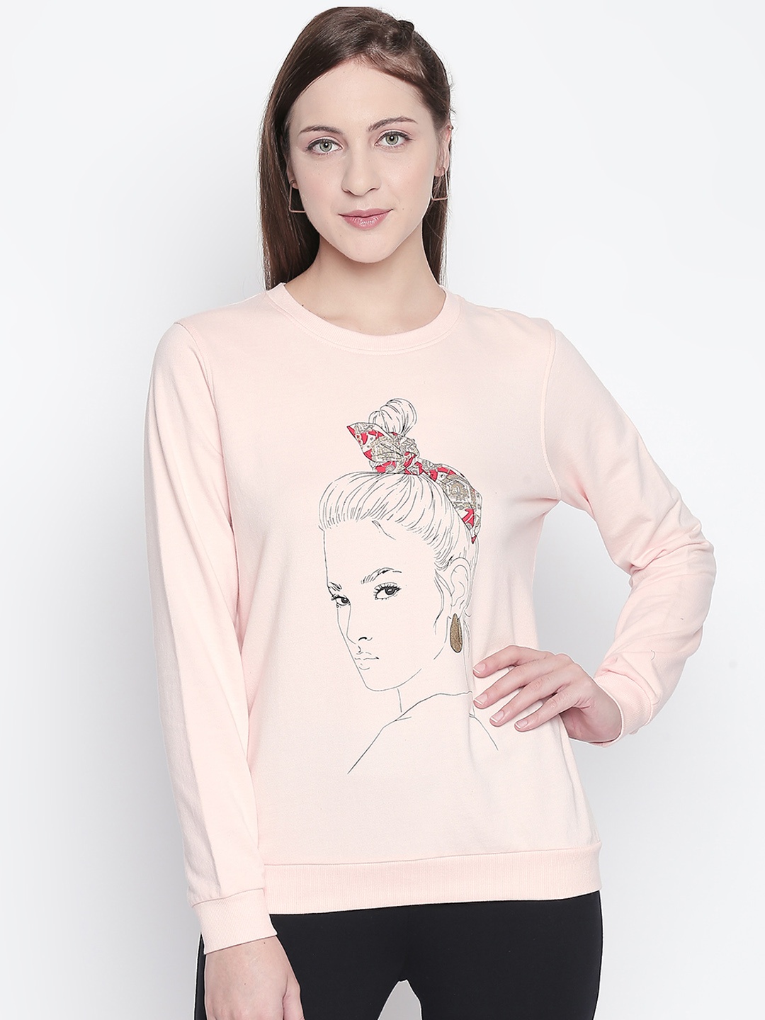 

Honey by Pantaloons Women Pink Printed Cardigan Sweater