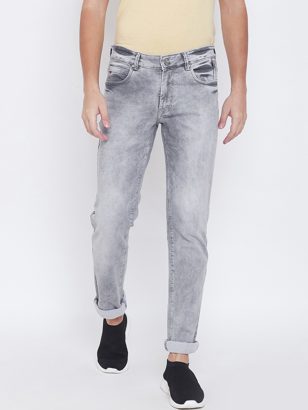 

Duke Men Grey Regular Fit Mid-Rise Clean Look Stretchable Jeans