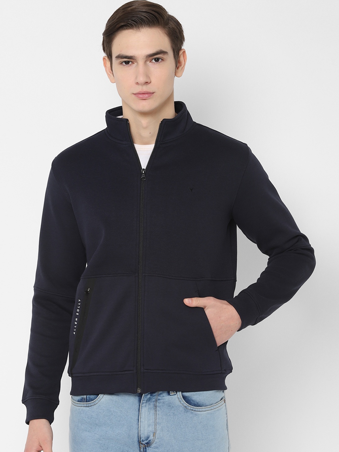 

Allen Solly Sport Men Navy Blue Solid Sweatshirt