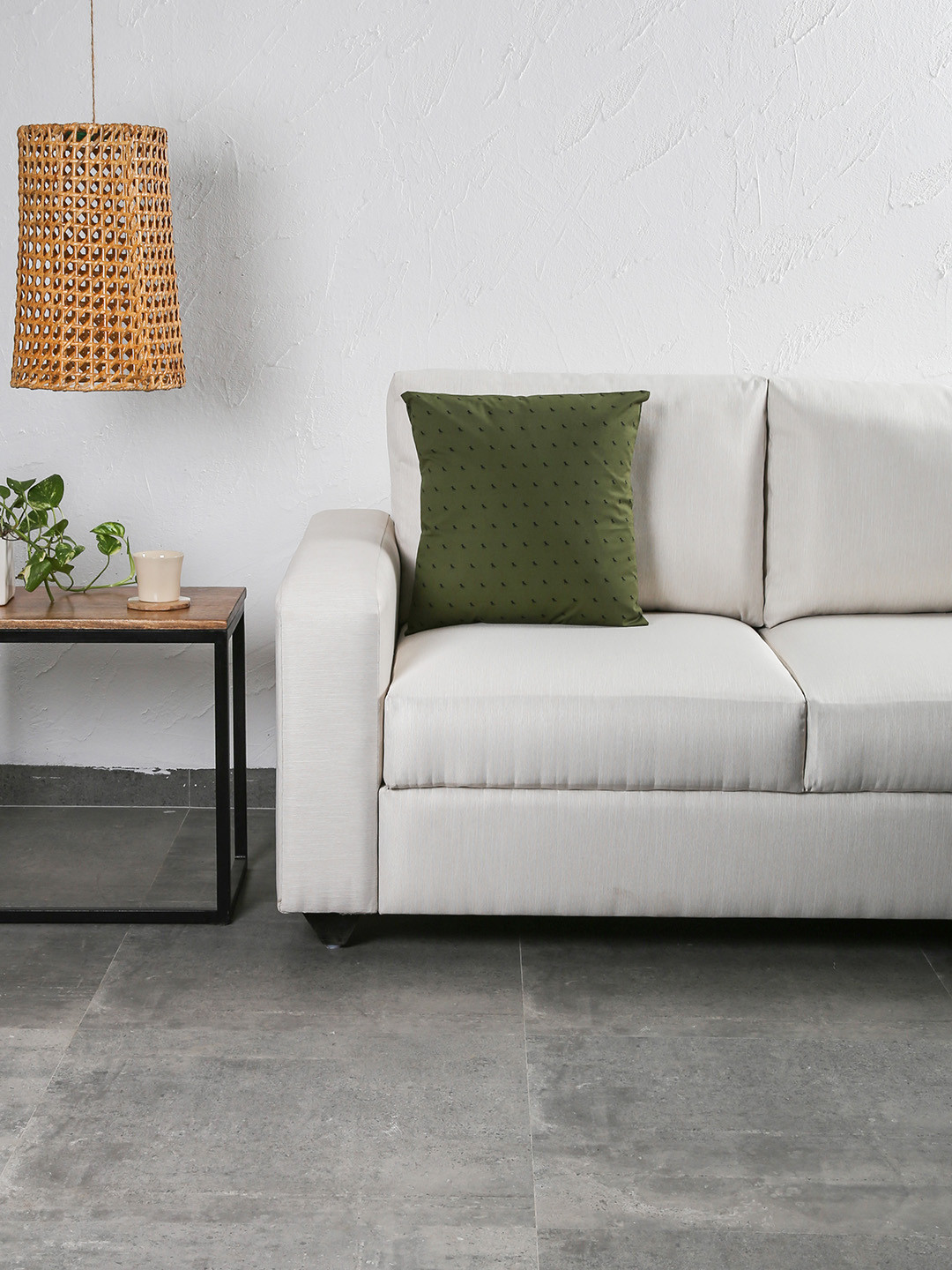 

House This Olive Green & Black Single Quirky Square Cushion Covers