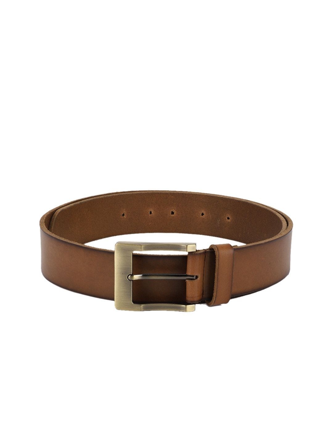 

Peter England Men Brown Solid Leather Belt