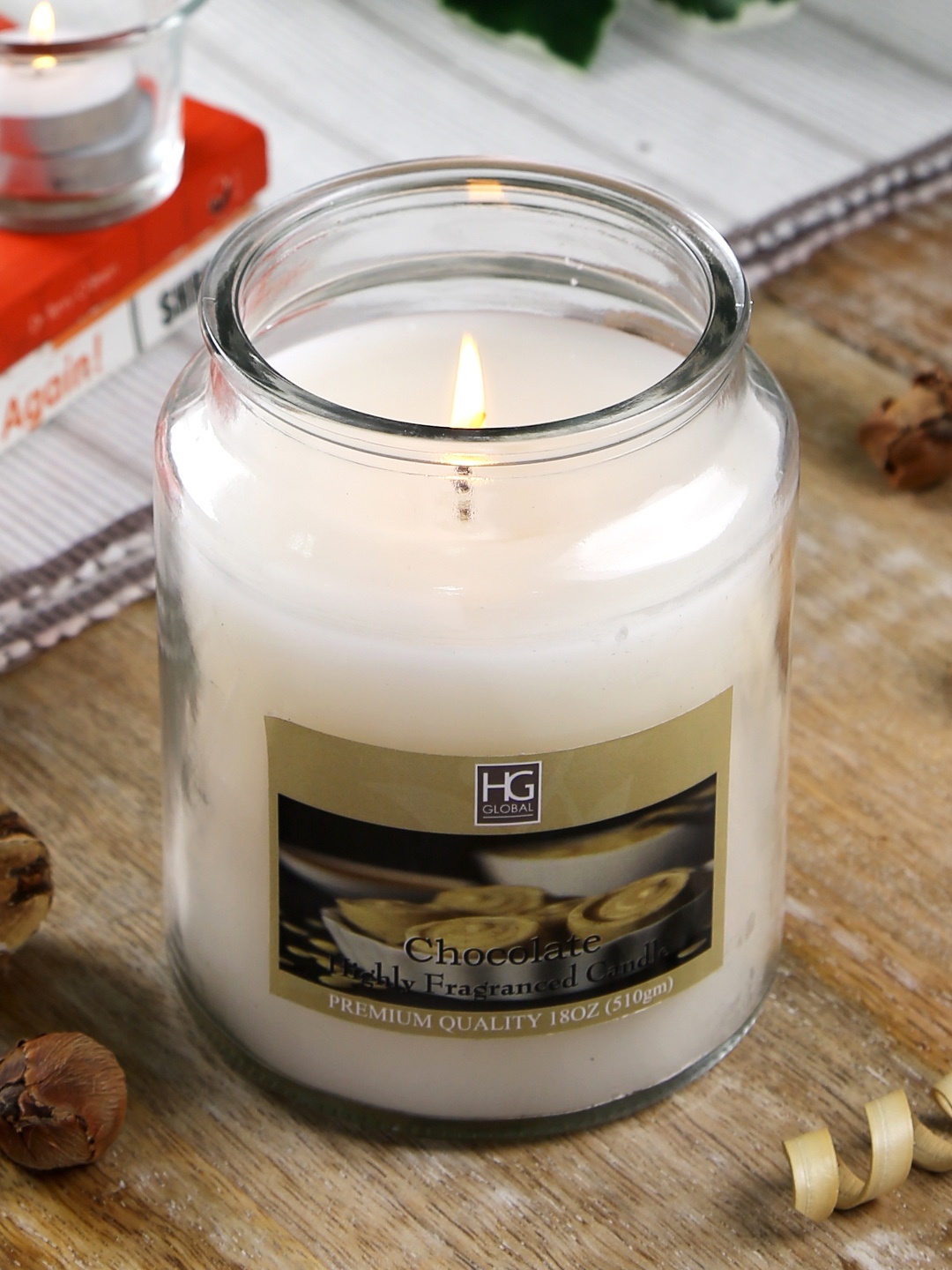 

HOSLEY White Chocolate Fragranced Jar Candles 510 gm