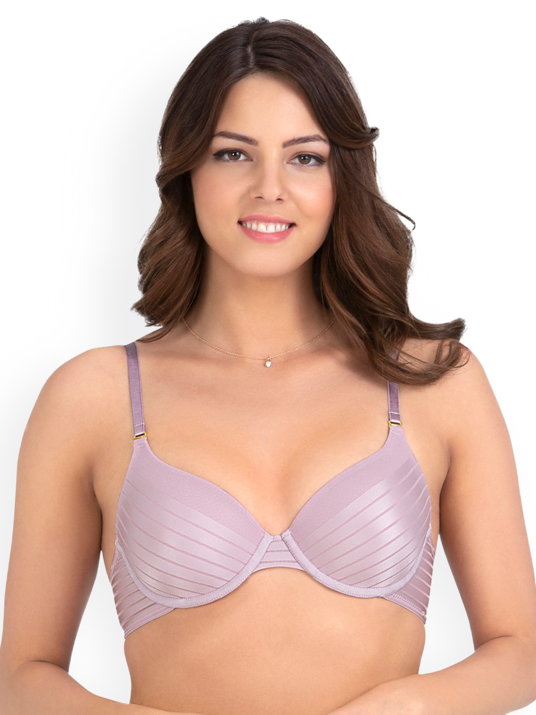

Amante Purple Self Design Underwired Lightly Padded T-shirt Bra BRA14804