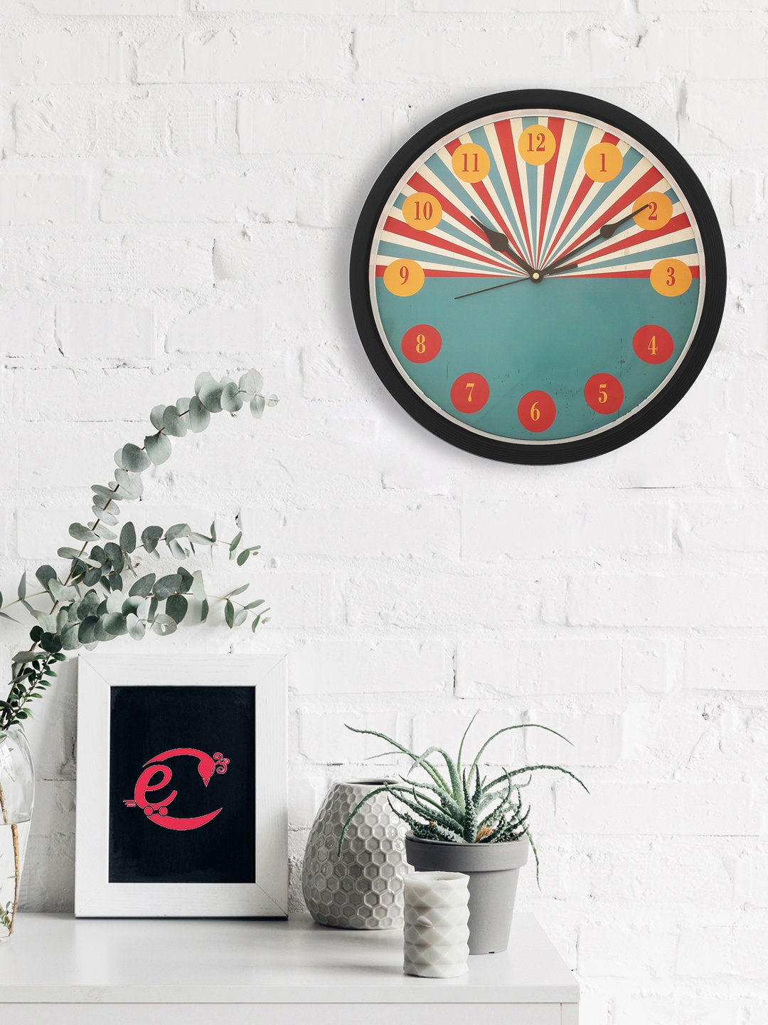 

eCraftIndia Black Analogue Wall Clock