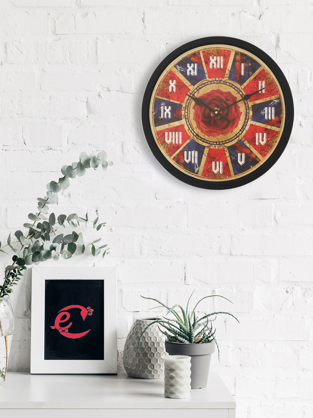 

eCraftIndia Black Analogue Wall Clock