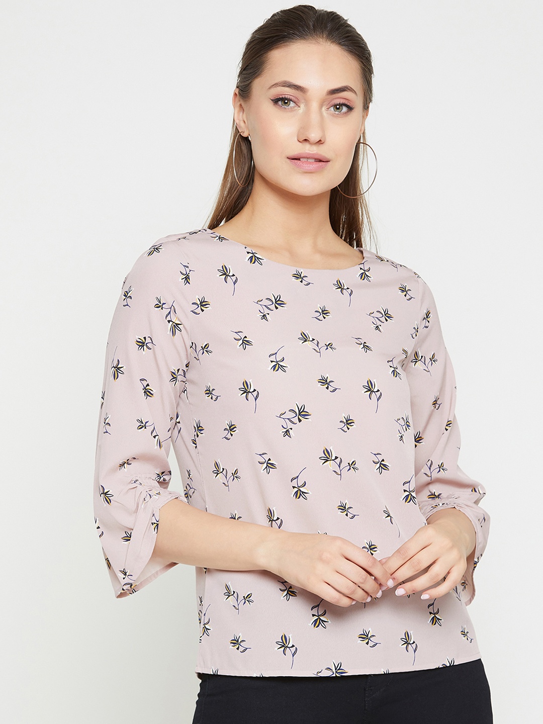 

RARE Women Mauve Floral Printed Top