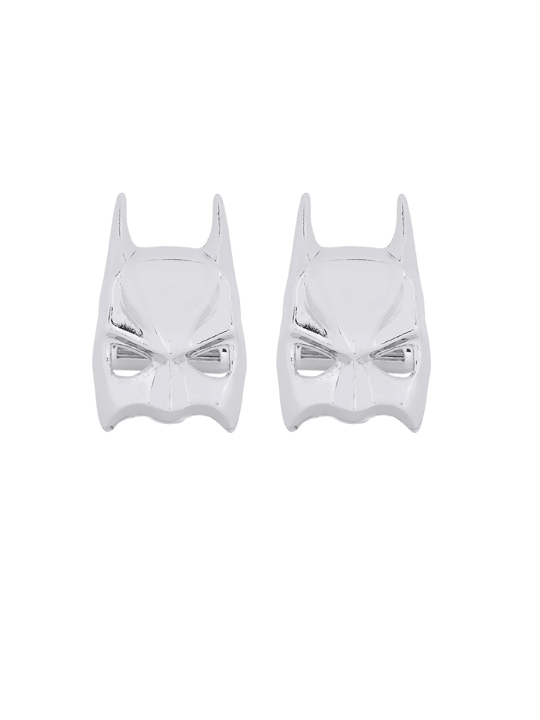 bodha Rhodium-Plated Batman Mask Shaped Cufflinks, Silver