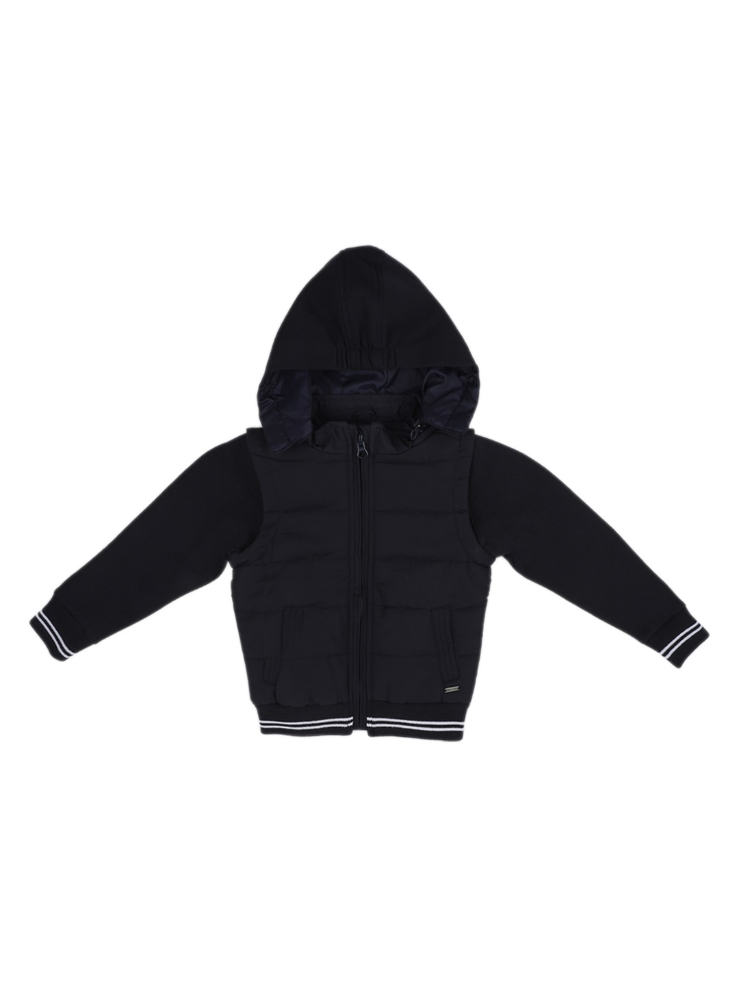 

Allen Solly Junior Boys Striped Puffer Jacket Jacket, Navy blue