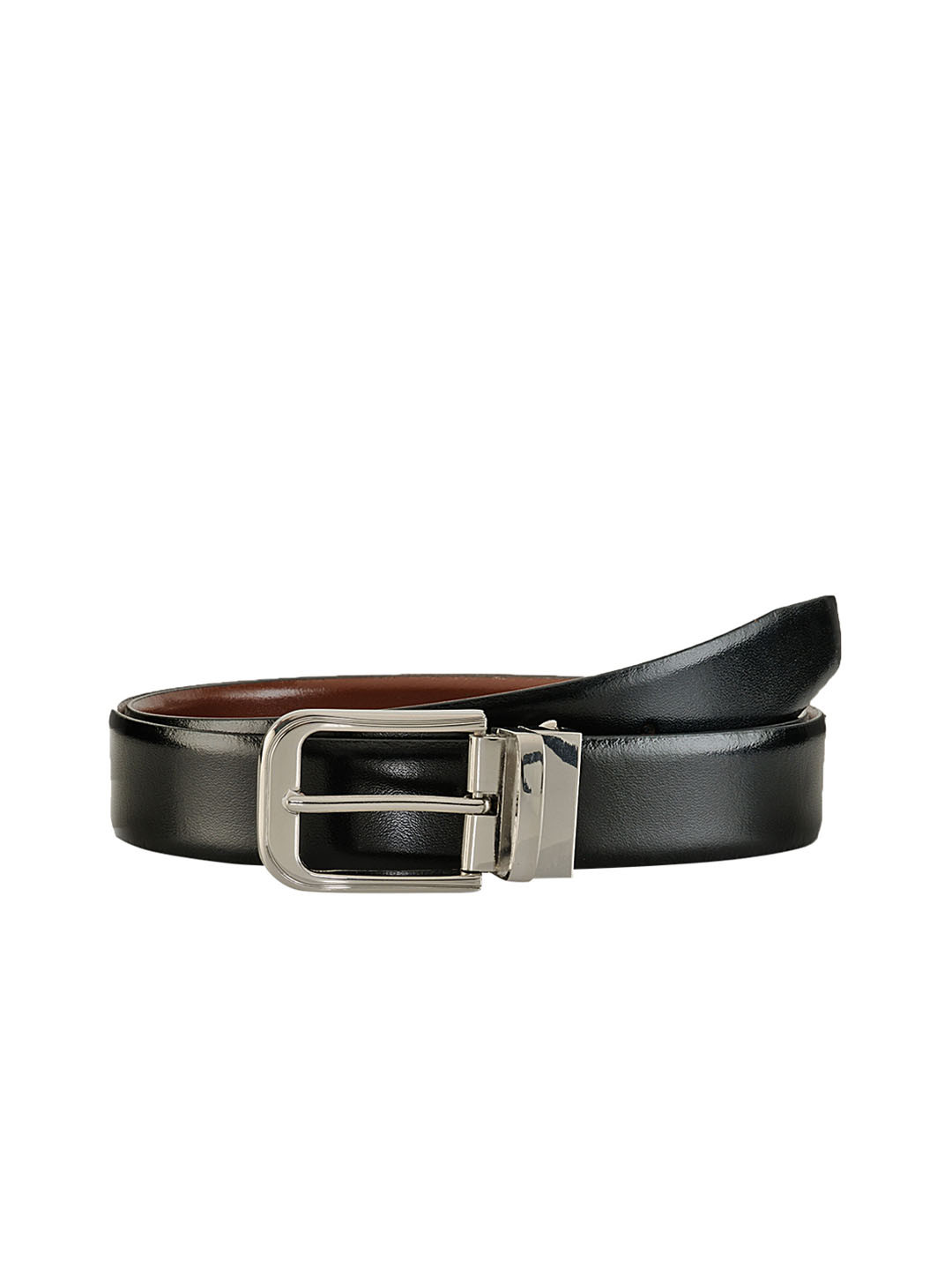

Teakwood Leathers Men Black Solid Leather Belt