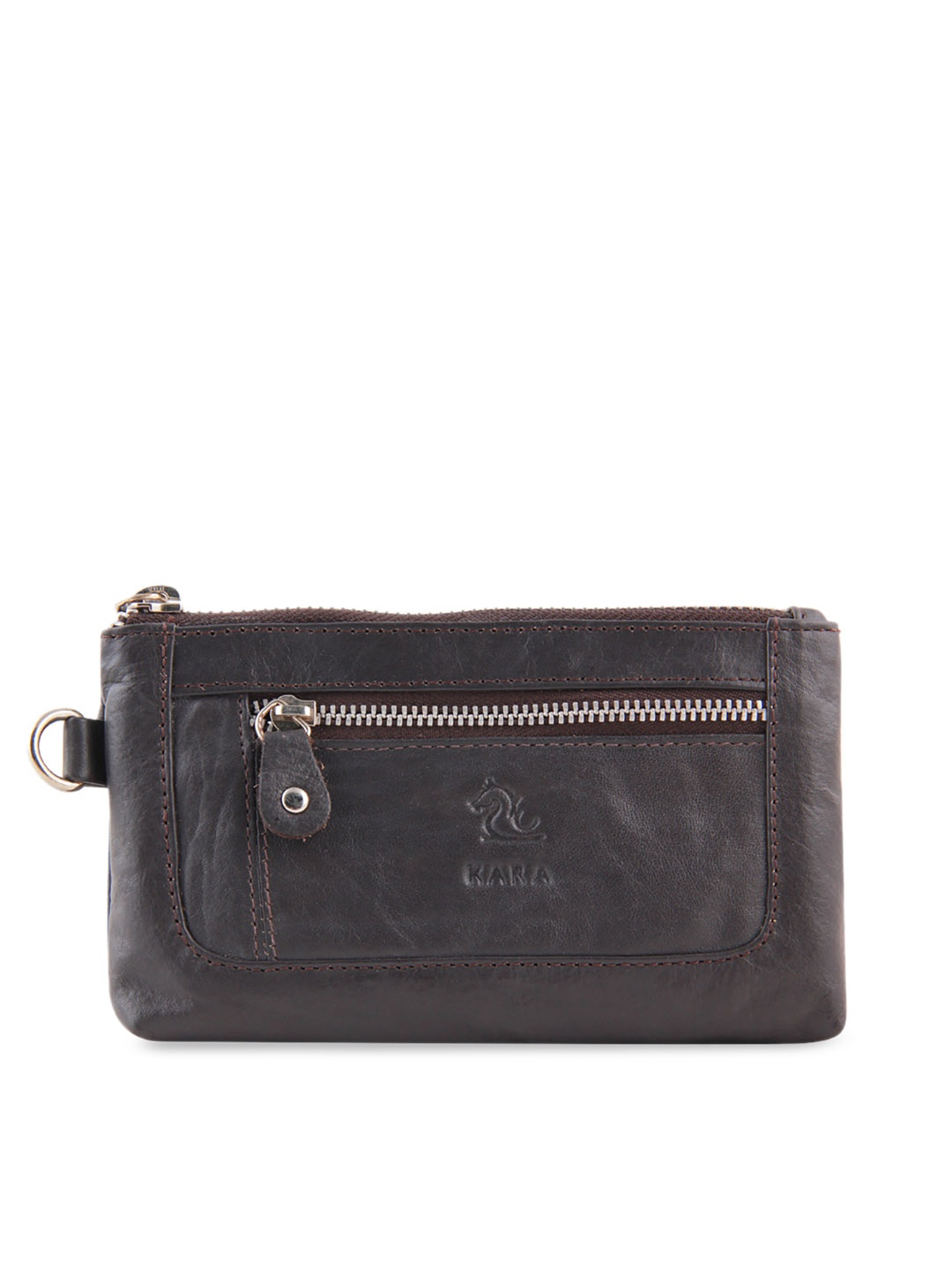 

Kara Women Brown Solid Leather Wallet