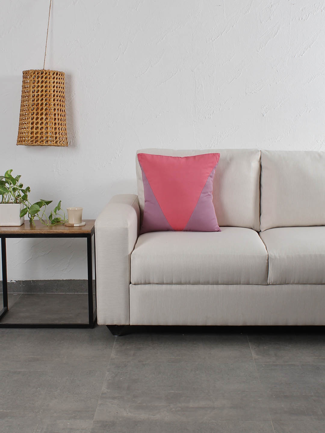 

House This Purple & Pink Colourblocked Square Cushion Covers