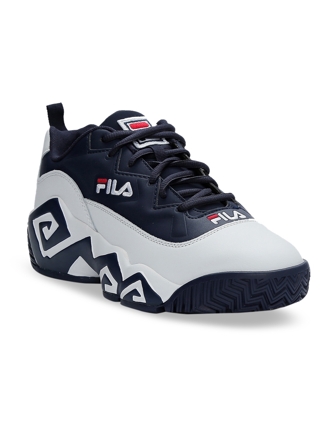

FILA Men Navy Blue & White MB LOW Colourblocked Sneakers