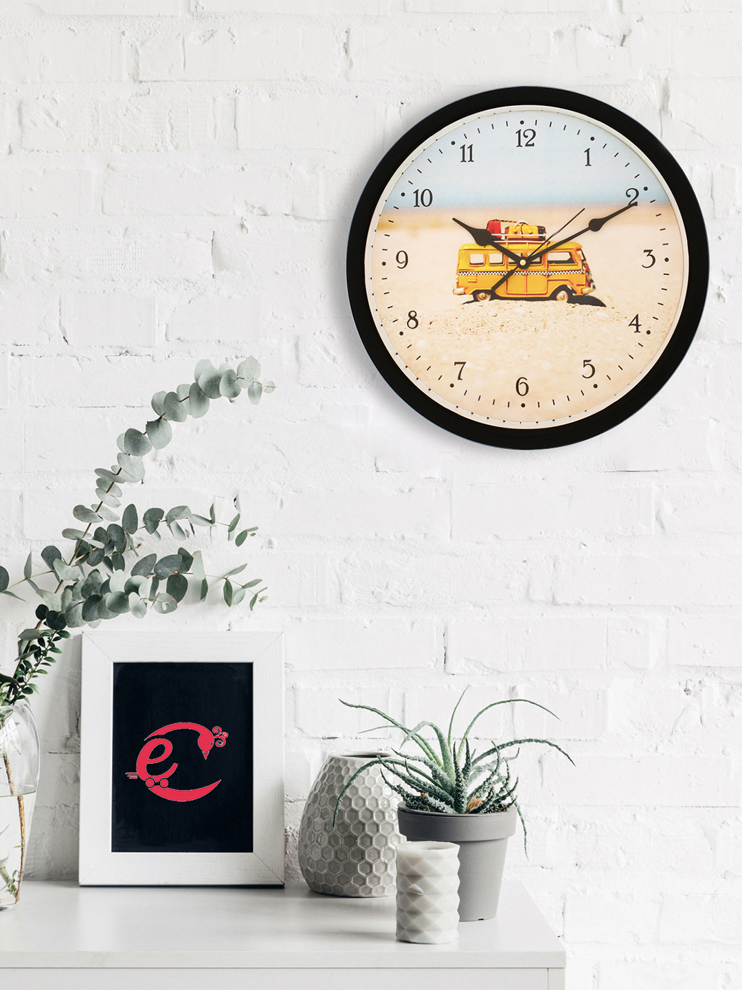 

eCraftIndia Black Analogue Wall Clock