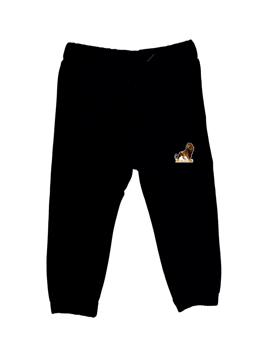 

Disney by Wear Your Mind Kids Black Solid Pure Cotton Joggers