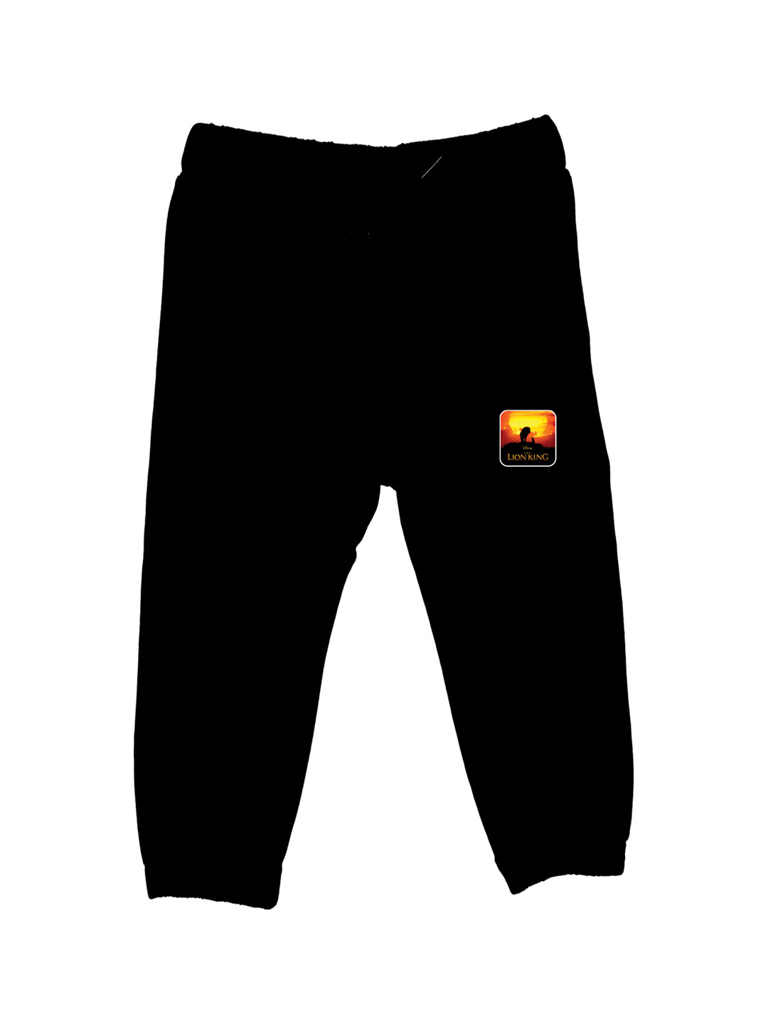 

Disney by Wear Your Mind Kids Black Solid Pure Cotton Joggers