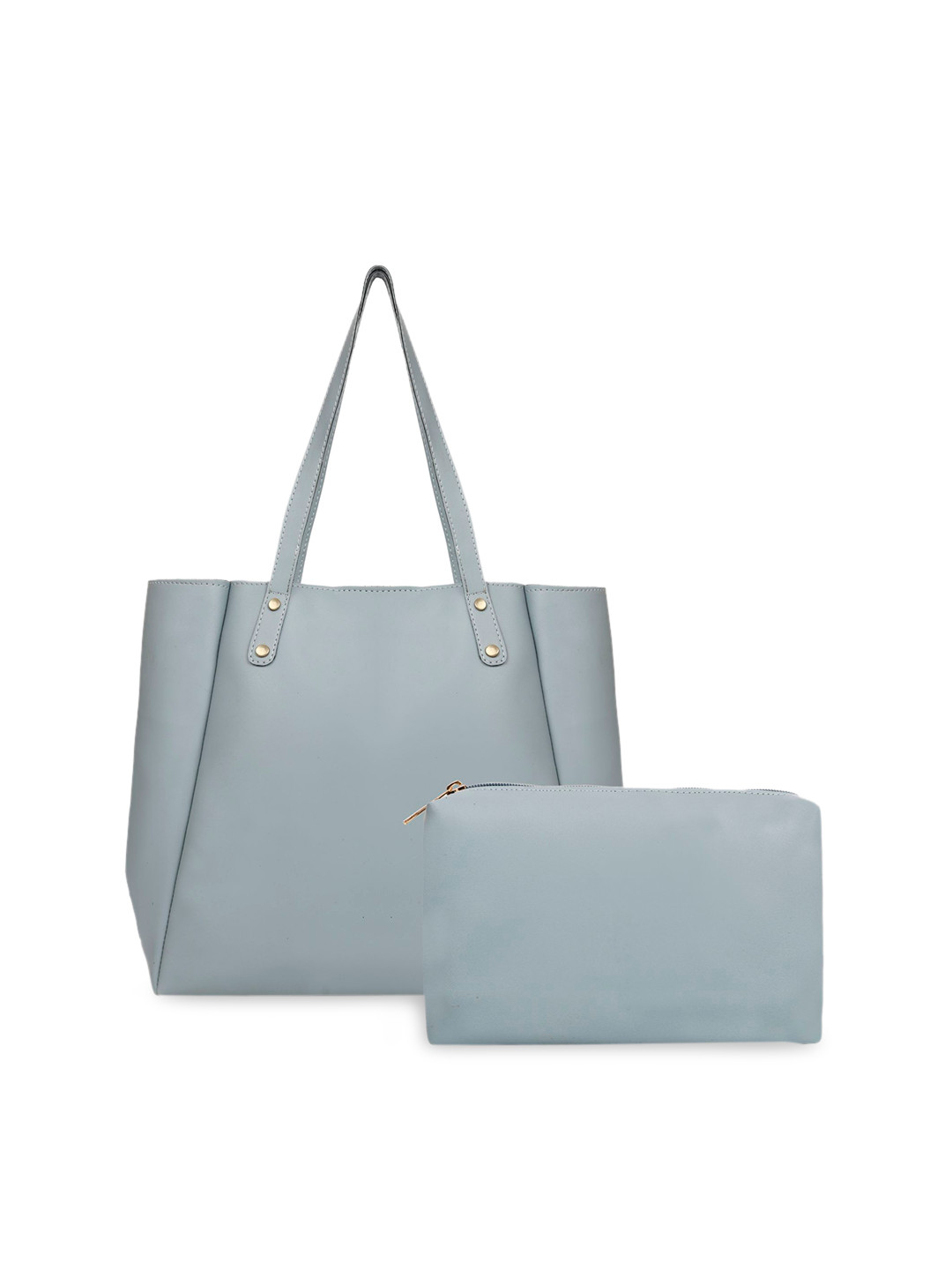 

Toteteca Blue Solid Tote Bag with Pouch