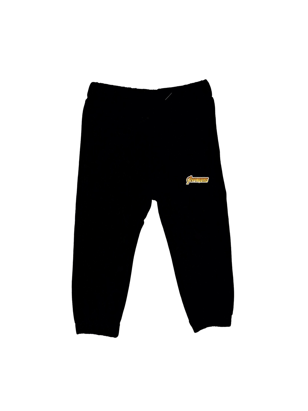 Marvel by Wear Your Mind Kids Black Solid Pure Cotton Joggers