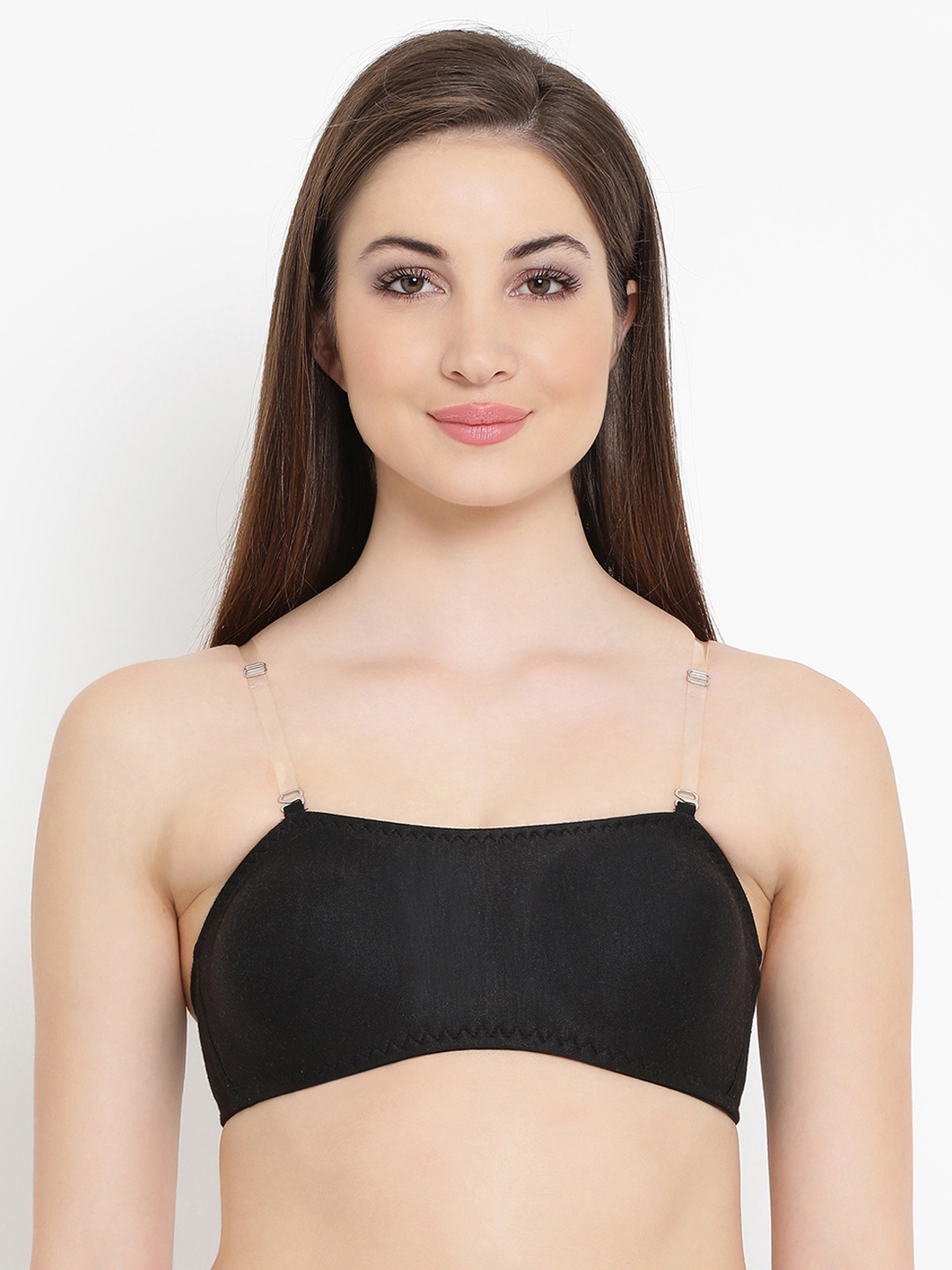 

Clovia Black Solid Non-Wired Non Padded Beginners Bra BR0377Z1332B