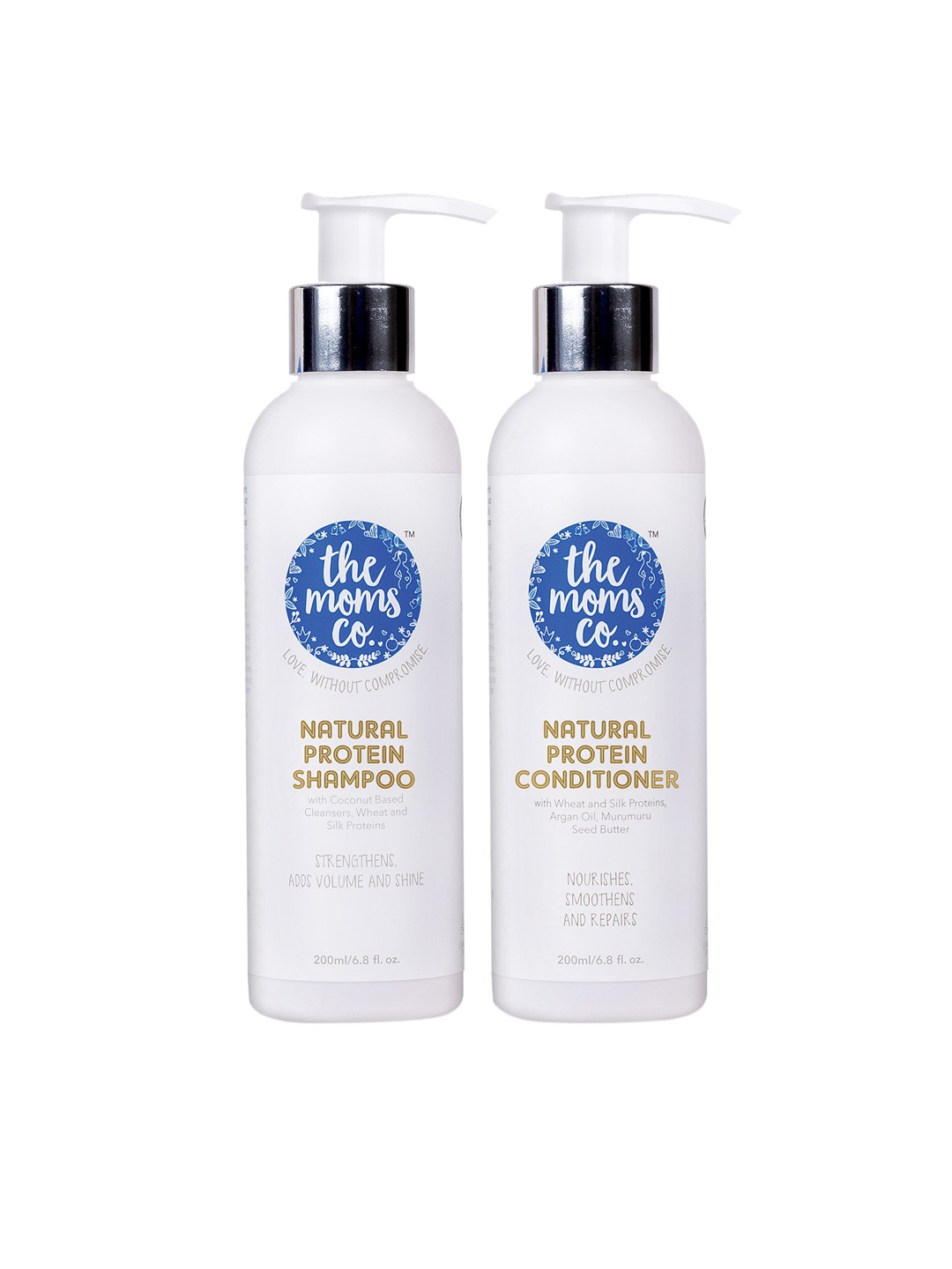 

The Moms Co. Natural Protein Shampoo & Conditioner Combo - 200 ml Each, White