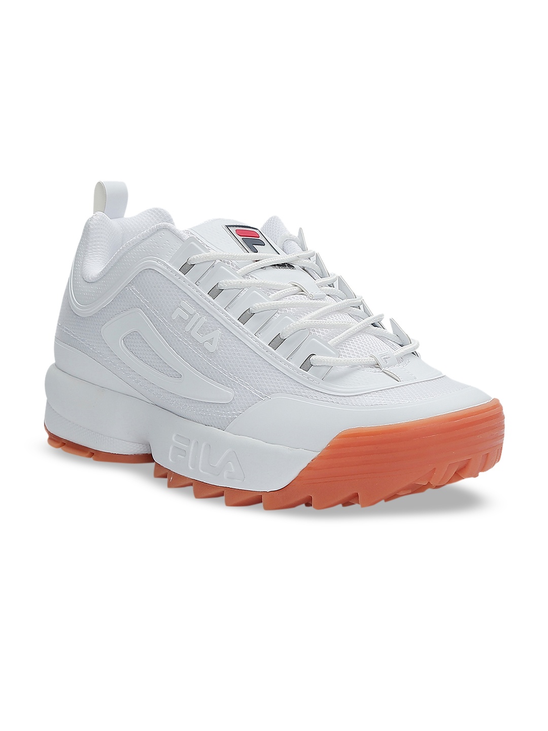 

FILA Men White Disruptor II No-Sew Sneakers