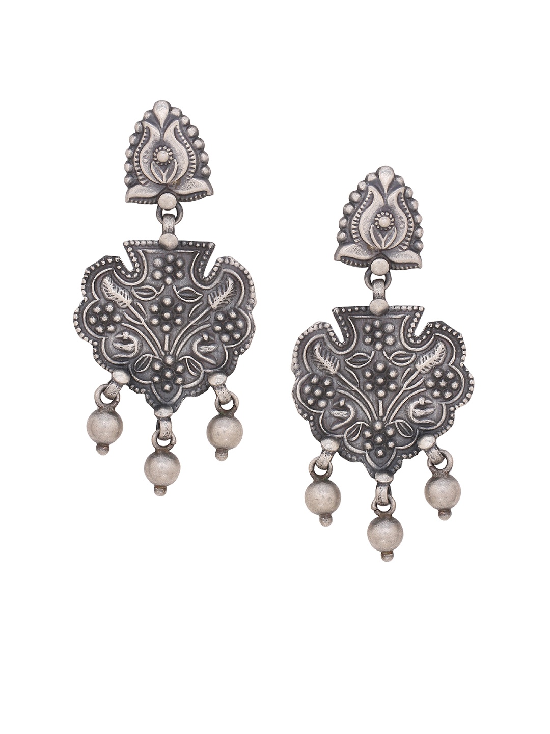 

Silvermerc Designs Silver-Plated Handcrafted Classic Drop Earrings