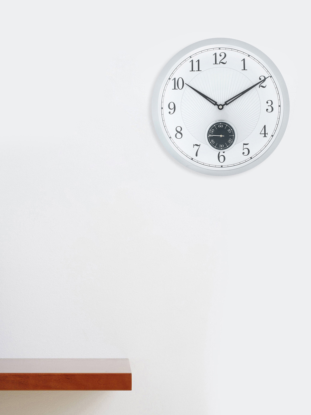 

eCraftIndia White Round Solid Analogue Wall Clock