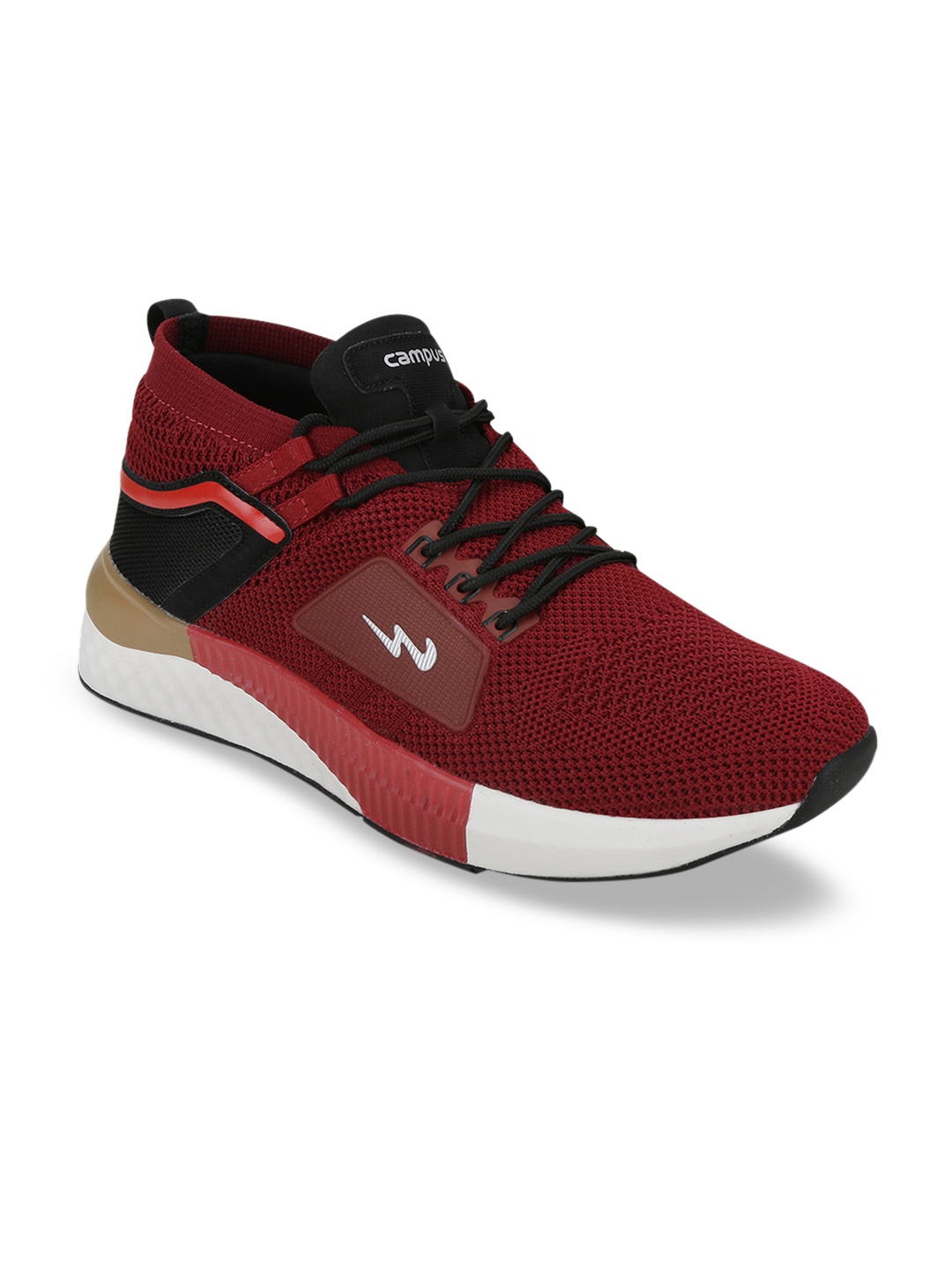 

Campus Men Red Mesh Mid-Top Running Shoes