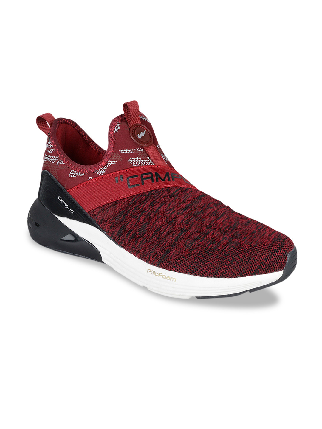 

Campus Men Red Zebra Mesh Mid-Top Running Shoes